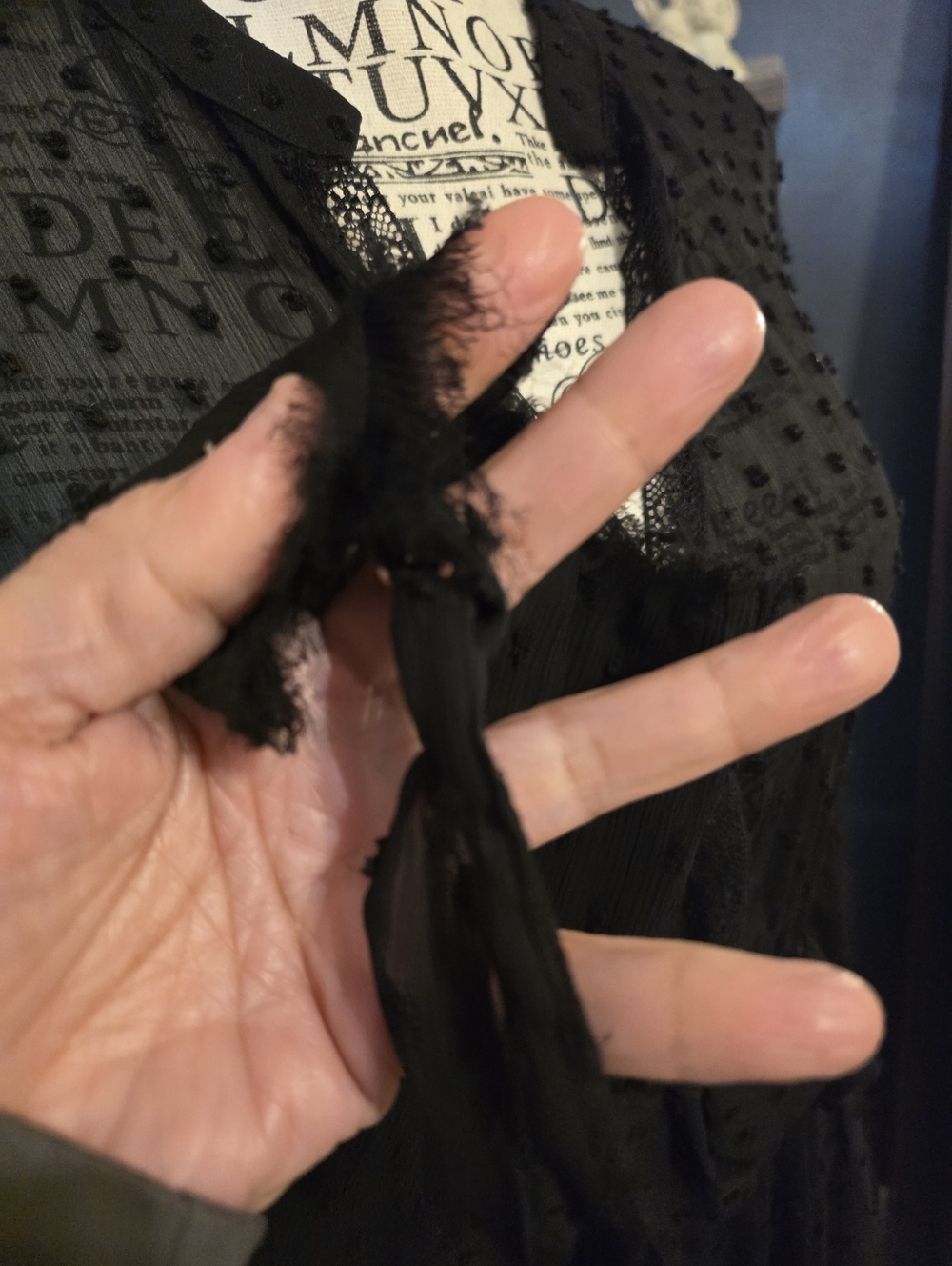 Zara Black Textured Dot Maxi Dress - Picture 3 of 13